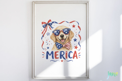 Merica 4th of July Dog Clipart Product Image 5