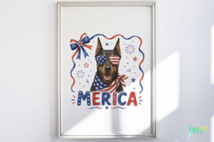 Merica 4th of July Dog Clipart Product Image 5