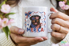 Merica 4th of July Dog Clipart Product Image 3