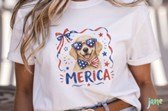 Merica 4th of July Dog Clipart Bundle Product Image 4