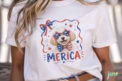 Merica 4th of July Dog Clipart Product Image 2