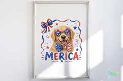 Merica 4th of July Dog Clipart Product Image 5