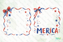 Merica 4th of July Frame Clipart Product Image 1