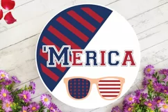 'Merica SVG, 4th Of July Round Sign SVG Design Product Image 3