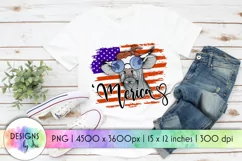 America Sublimation | USA Heifer Print | American Flag Product Image 1