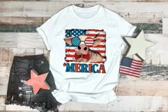 4th of July Heifer Sublimation | Merika Patriotic Print Product Image 4