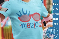 America Sunglasses Svg | 4th Of July Patriotic Svg Design Product Image 1