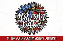 Merican Babe Sublimation | Patriotic Sunflower PNG Product Image 1