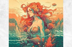 Mermaid 20 oz Skinny Tumbler Design, Ocean Tumbler Wrap Product Image 2