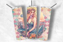 Mermaid Tumbler Png, Mermaid Scale Tumbler Wrap 20oz Design Product Image 1