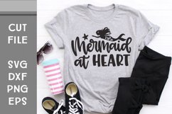 Mermaid at Heart, Hand Lettered SVG Product Image 3