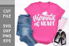 Mermaid at Heart, Hand Lettered SVG Product Image 4