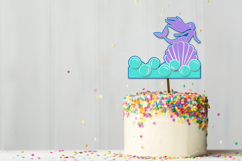 mermaid birthday 3D cake topper SVG PNG PDF JPG DXF EPS cutting files for cricut and silhouette