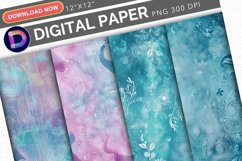 Mermaid Bliss Digital Paper Product Image 1