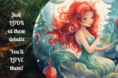 Mermaid Ornaments Sublimation Bundle Png / Mermaid Clipart Product Image 3