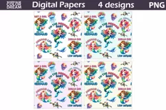Cute Mermaid Digital Paper | Mermaid Seamless Pattern Product Image 2