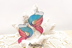 Mermaid Earrings Laser Cut Design - Summer Earrings Product Image 3