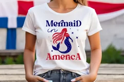 Mermaid in America SVG,USA Pride SVG,USA Themed SVG Product Image 2
