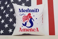 Mermaid in America SVG,USA Pride SVG,USA Themed SVG Product Image 3