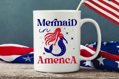 Mermaid in America SVG,USA Pride SVG,USA Themed SVG Product Image 4