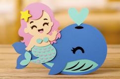 Mermaid Kawaii 3D SVG Product Image 4
