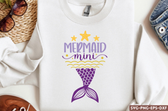 mermaid mini SVG, Mermaid Birthday SVG Product Image 1