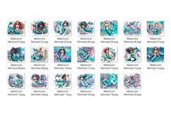 Mermaid Mouse Pad Bundle - Watercolor Mouse Pad Sublimation