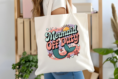 Mermaid Off Duty PNG File | Retro Summer Beach PNG Product Image 3