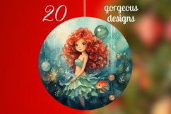Mermaid Ornaments Sublimation Bundle Png / Mermaid Clipart Product Image 2