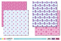 Coordinating marine patterns for children’s Under the Sea party stationery