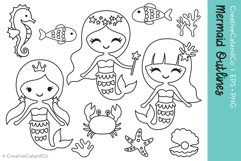 outline mermaid eps png clip art for kids coloring