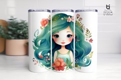 Watercolor Mermaid Princess Sublimation Tumbler Design Product Image 12