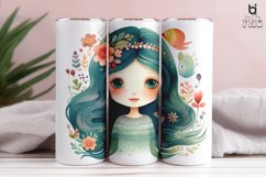 Watercolor Mermaid Princess Sublimation Tumbler Design Product Image 7