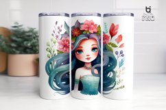 Watercolor Mermaid Princess Sublimation Tumbler Design Product Image 8