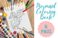 Printable Mermaid Coloring Pages - 16 Pages, A4 format, PNG Product Image 1