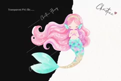 Watercolor Mermaid Clipart | Mermaid PNG Product Image 2