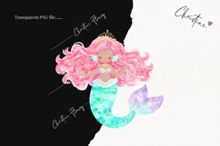 Watercolor Mermaid Clipart | Mermaid PNG Product Image 2