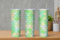 Mermaid Scale Green, 20oz Skinny Tumbler, 20 Oz Tumbler Png Product Image 1