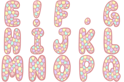 Mermaid Scales Alphabet Lettering Font Dragon Skin ABC PNG Product Image 3