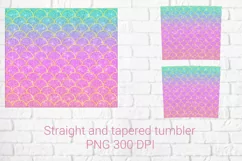 Pink mermaid scales glitter tumbler sublimation Product Image 2