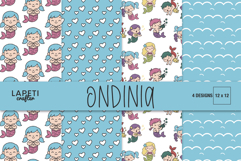 Mermaid scrapbook paper collection for childhood memory albums and keepsake crafts
