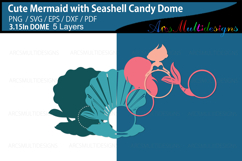 cute mermaid with seashell base candy dome holder Product Image 3