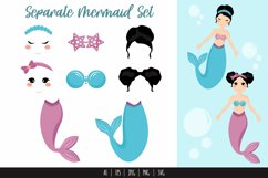 Mermaid with Separate Features, Tails, and Accessories - Set Product Image 1