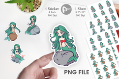 Mermaid on Rock Sticker Product Image 1