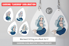 Earring Mermaid on Rock Product Image 1