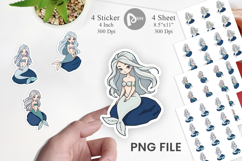 Mermaid on Rock Sticker Product Image 1