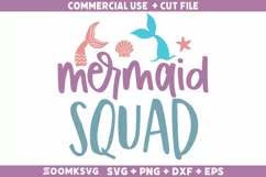 Mermaid squad SVG | Mermaid SVG | Mermaid Quotes SVG Product Image 1