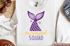 mermaid squad SVG, Mermaid Birthday SVG Product Image 1