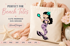 Mermaid SVG Bundle, Cute Mermaid SVG File, Ocean Mermaid Product Image 4