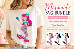 Mermaid SVG Bundle, Cute Mermaid SVG File, Ocean Mermaid Product Image 5
